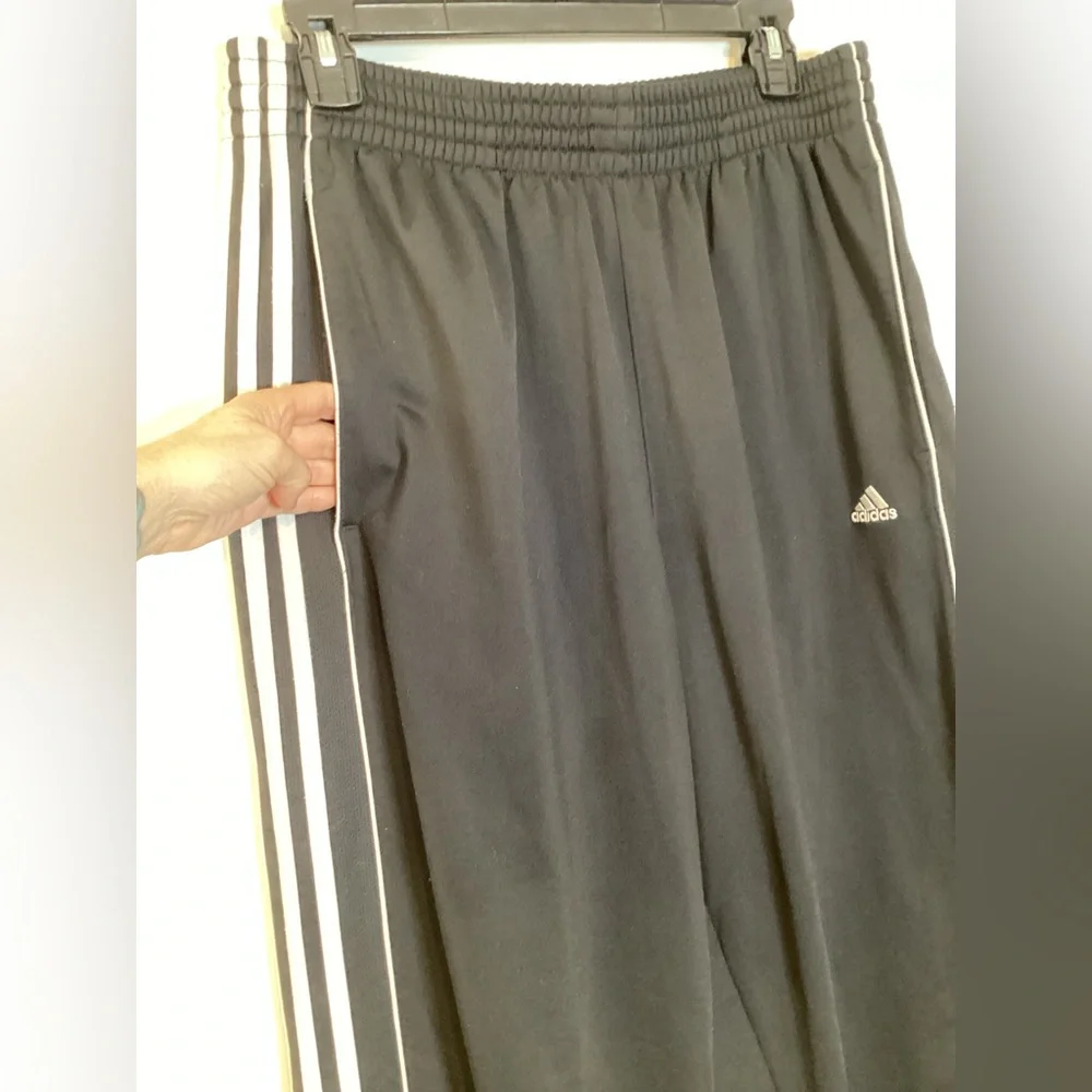 Adidas Men’s Black Track Pants Joggers 3 Stripes